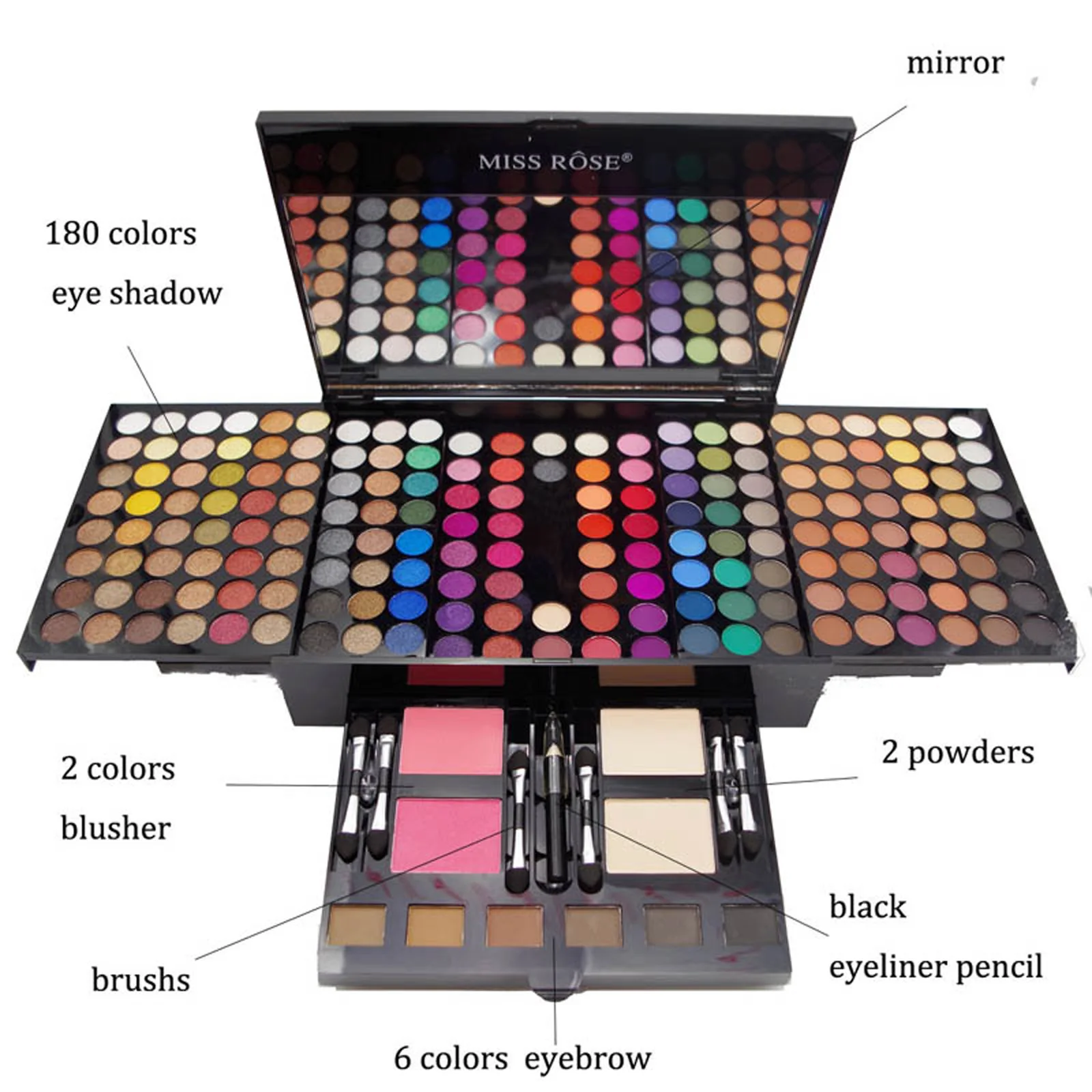 

194 Colors Shadow Makeup Pallet Professional Matte Glitter Makeup Pallet for Glitter Eye Makeup Cosmetics Gift Kit