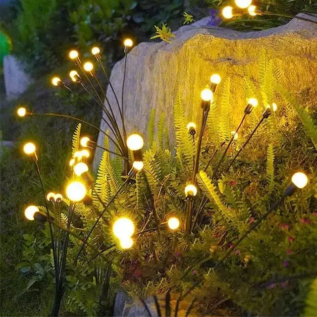 Simulation Firefly Solar LED Lights, Outdoor Garden Decoration, Lawn Landscape Lamp, Xmas Decor