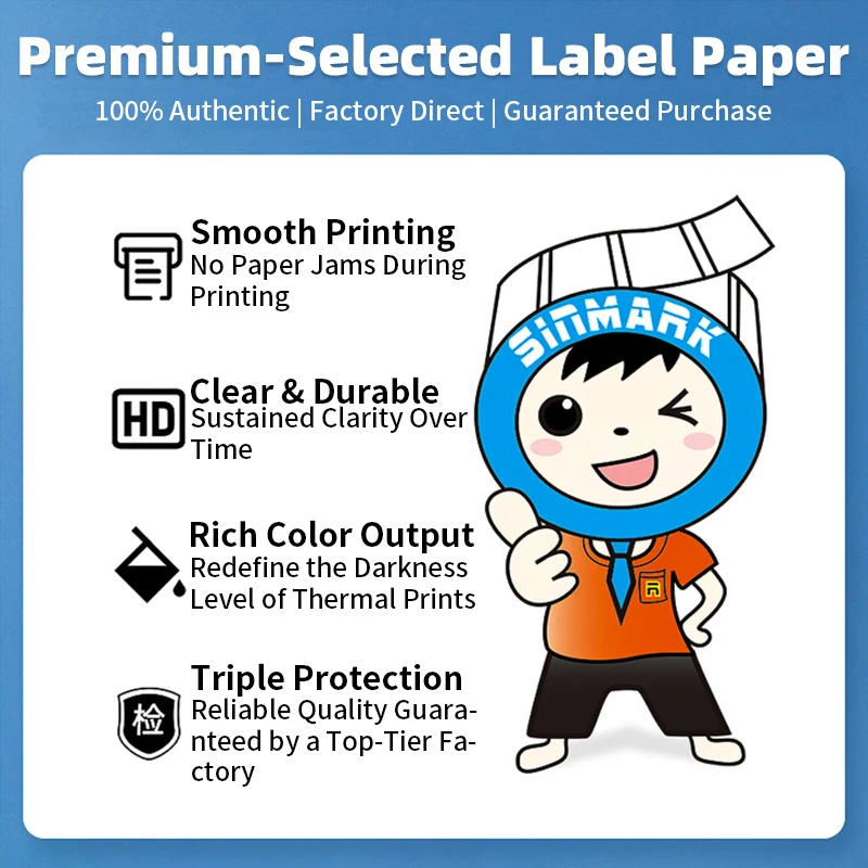 Self-adhesive Blank Thermal Labels Direct Print Supermarket Price Blank Barcode Label Direct Print Waterproof Printing Paper