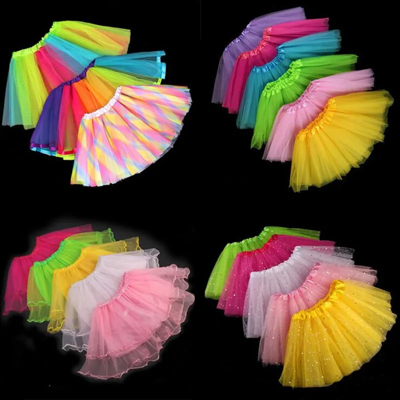 

Kids Girls Tutu Skirt Tulle Ballet Dance Stage Performance Children Wear Party Dress Halloween Christmas