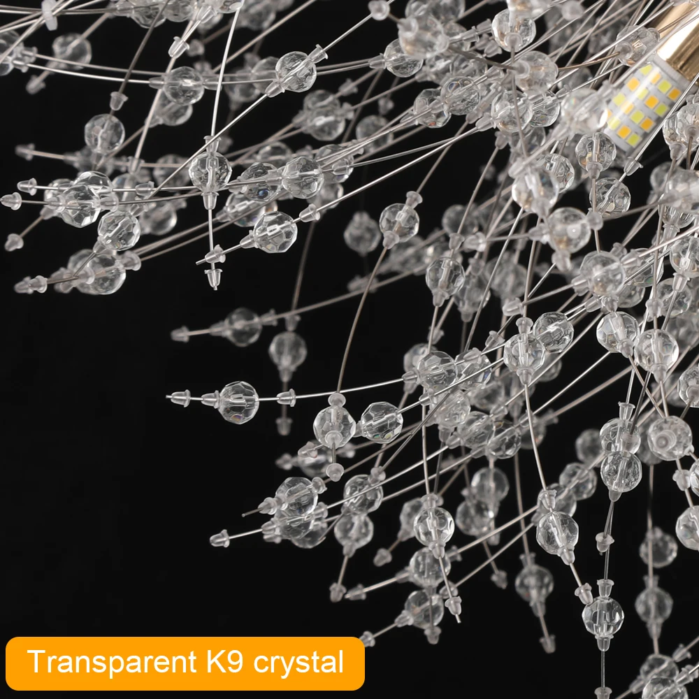 VETRULUS Modern Dandelion Lighting Pendant Lights Living Room Dining Bedroom Pendant Lights Starry Fireball Lighting Fixtures 