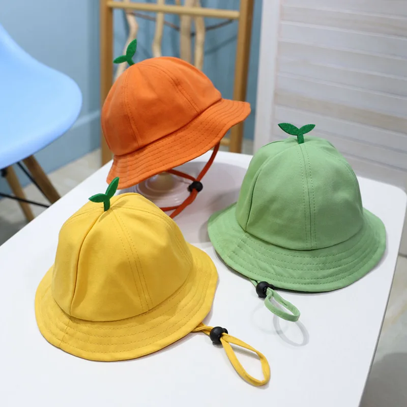 3-8 Years Old Children\'s Hats Summer Boys and Girls Sun Protection Small Yellow Hat Baby Sun Hat Thin Fisherman Hat