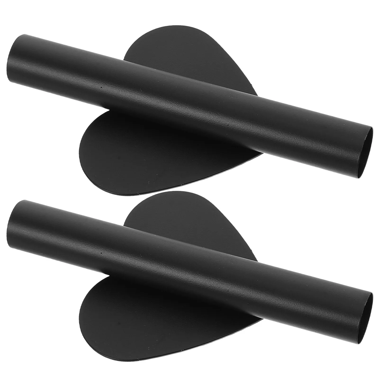 2Pcs Heart Shaped Wall Mounted Flower Vases Metal Tubular Adhesive No Drilling Bedroom Office Living Room Decor Floral Holder