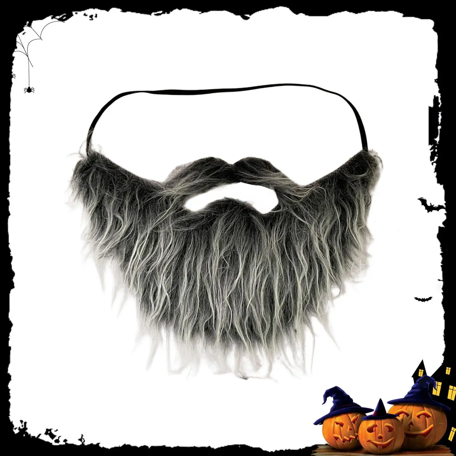 Artificial Fake Beard Moustache Disguise Plush Fabric Facial Hair for Adults for Halloween Carnival Dress Up