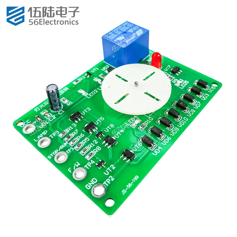 Iluminação eletrônica e Kit Motor, Frente e Reverso, Kit Competição, Eletrônica, Peças de solda, Testing Board, DIY