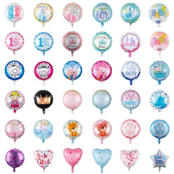 10pcs 18inch baby shower balloon foil Helium balloon star heart balloon baby Boys Girls angel newborn party decor 1 year birth