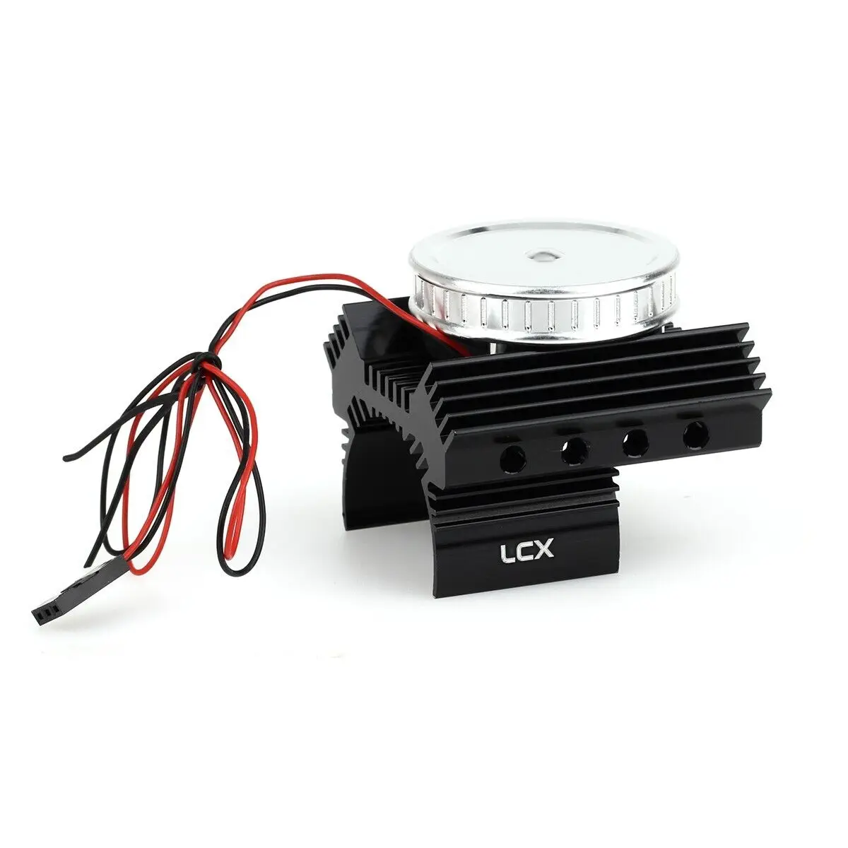 

LCX Racing 1/10 RC Crawler Aluminum Heat Sink w/Cooling Fan for Traxxas TRX4 TRX6 Axial SCX10 II III Upgrades Parts Accessories