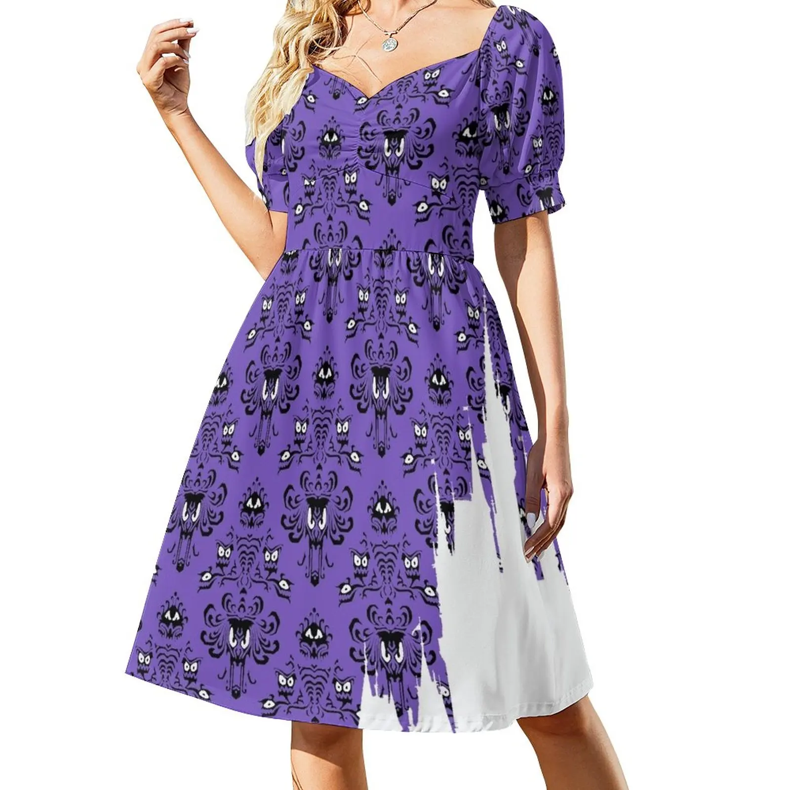 

Magic Castle Silhouette Haunted Mansion Wallpaper Dress Women long dress summer dress womens 2023 summer clothes luxury dress