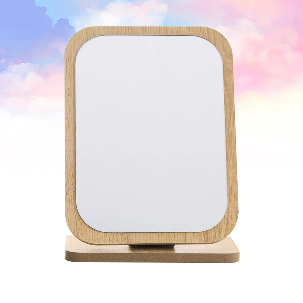 

Mirror Vintage Vanity Folding Wood Large Thicken Desktop Makeup Foldable Travel