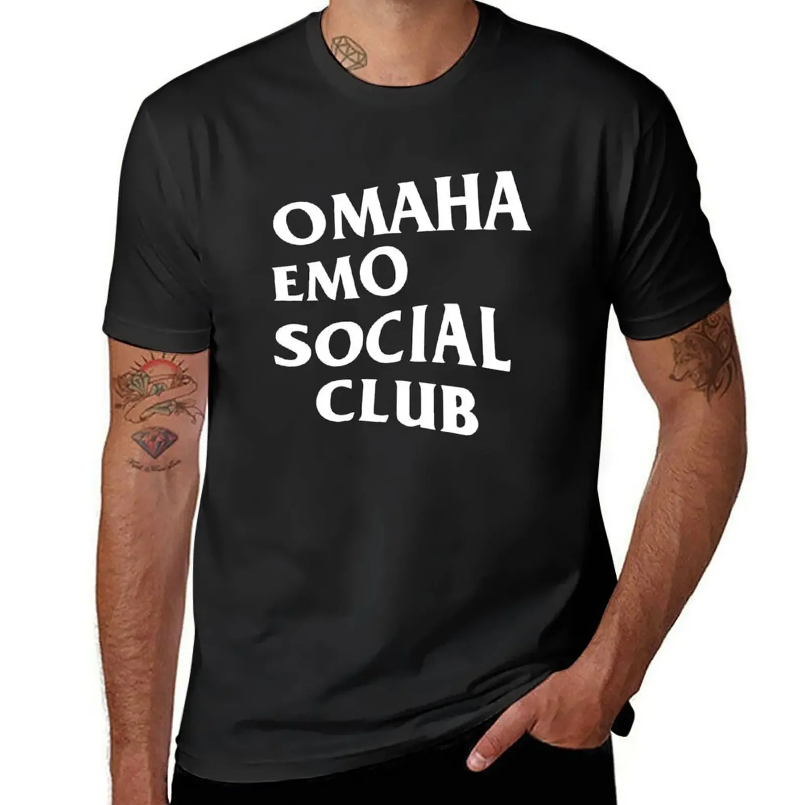 Omaha Emo Social Club T-Shirt blacks shirts graphic custom shirt cotton graphic tees men workout shirt