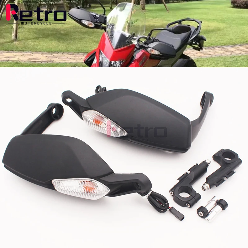 

For DUCATI Hypermotard 820 Hyperstrada 821 2013-15 Motorcycle Accessories HandGuard Handlebar Hand Guard with Turn signal Light