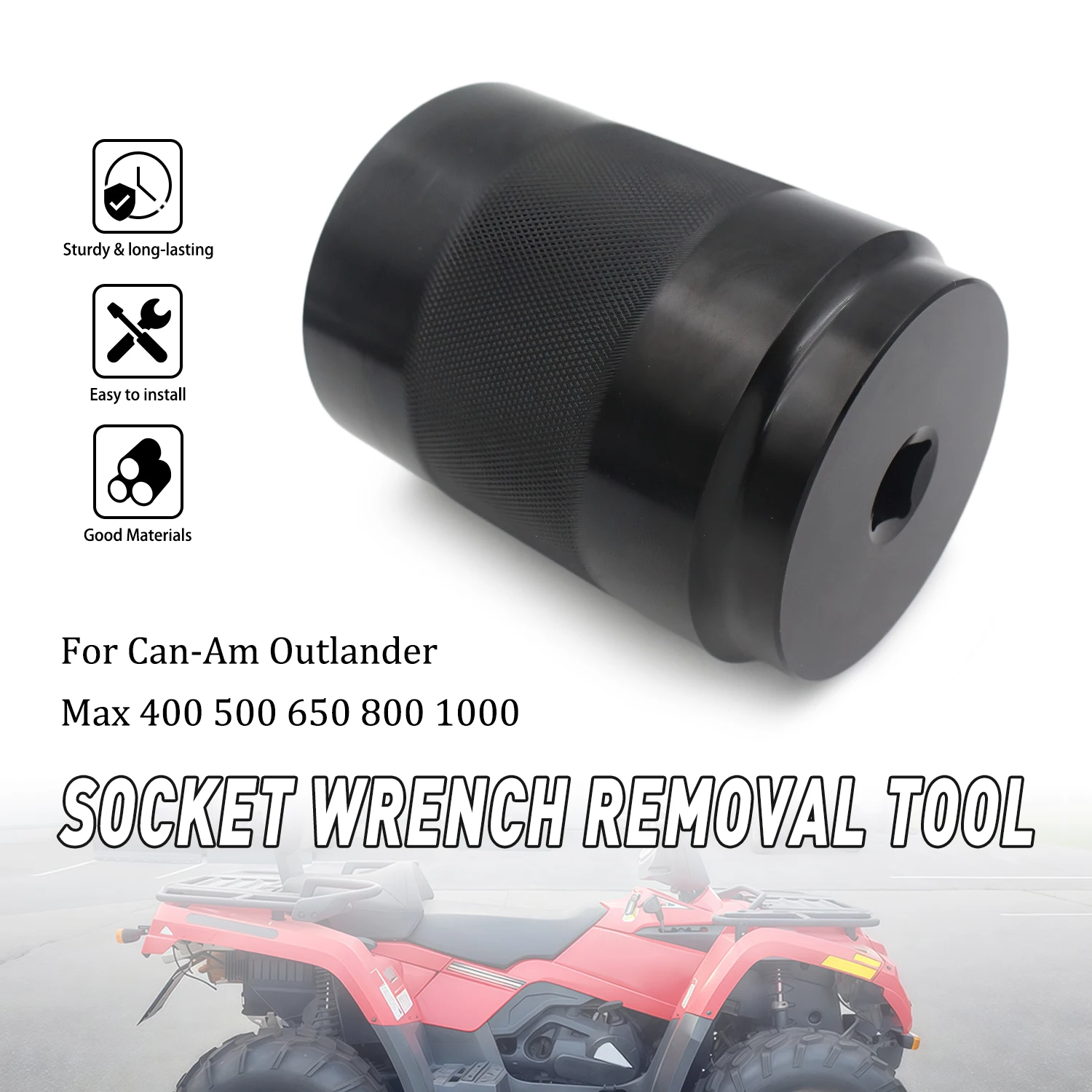 Rear Trailing Arm Nut Remover Socket CNC Machined For Can-Am ATV Outlander Max 400 500 650 800 800R 1000 Renegade 500 800 800R