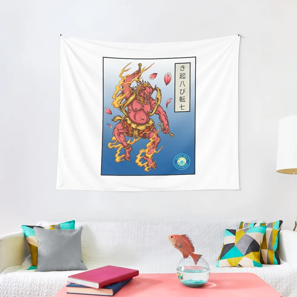

Fire Dragon - Japanese Proverb - Blue Tapestry Aesthetic Decoration Decorative Paintings Home Decorations Aesthetic Tapestry