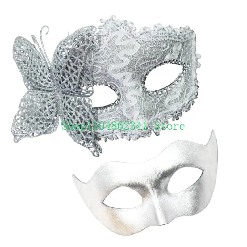 5ASD paar maskerade masker voor mannen vrouwen Halloween bruiloft half gezicht maskerade kostuum masker maskerade kostuum
