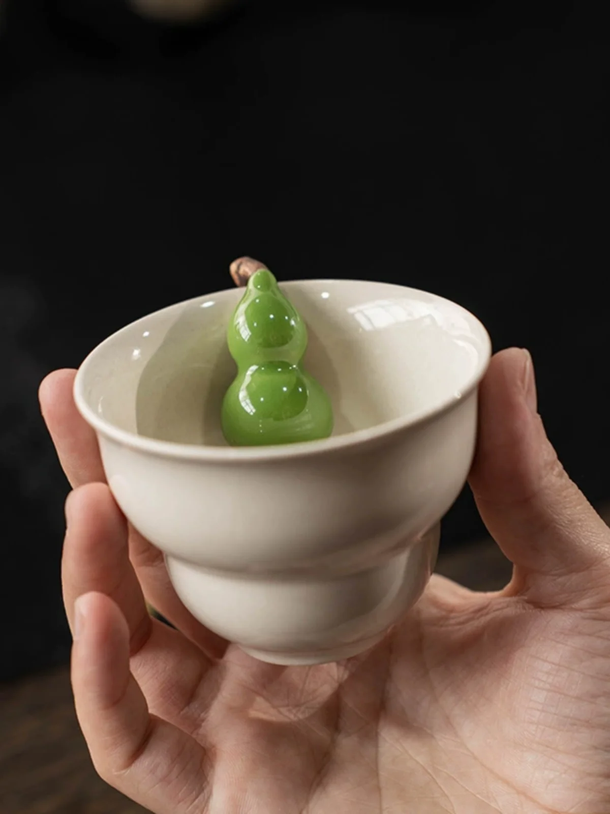 

Handmade Cerc Gourd Tea Cup Traditional Chinese Sle Tea Set for Home Use Drinking And Appreciating Tea