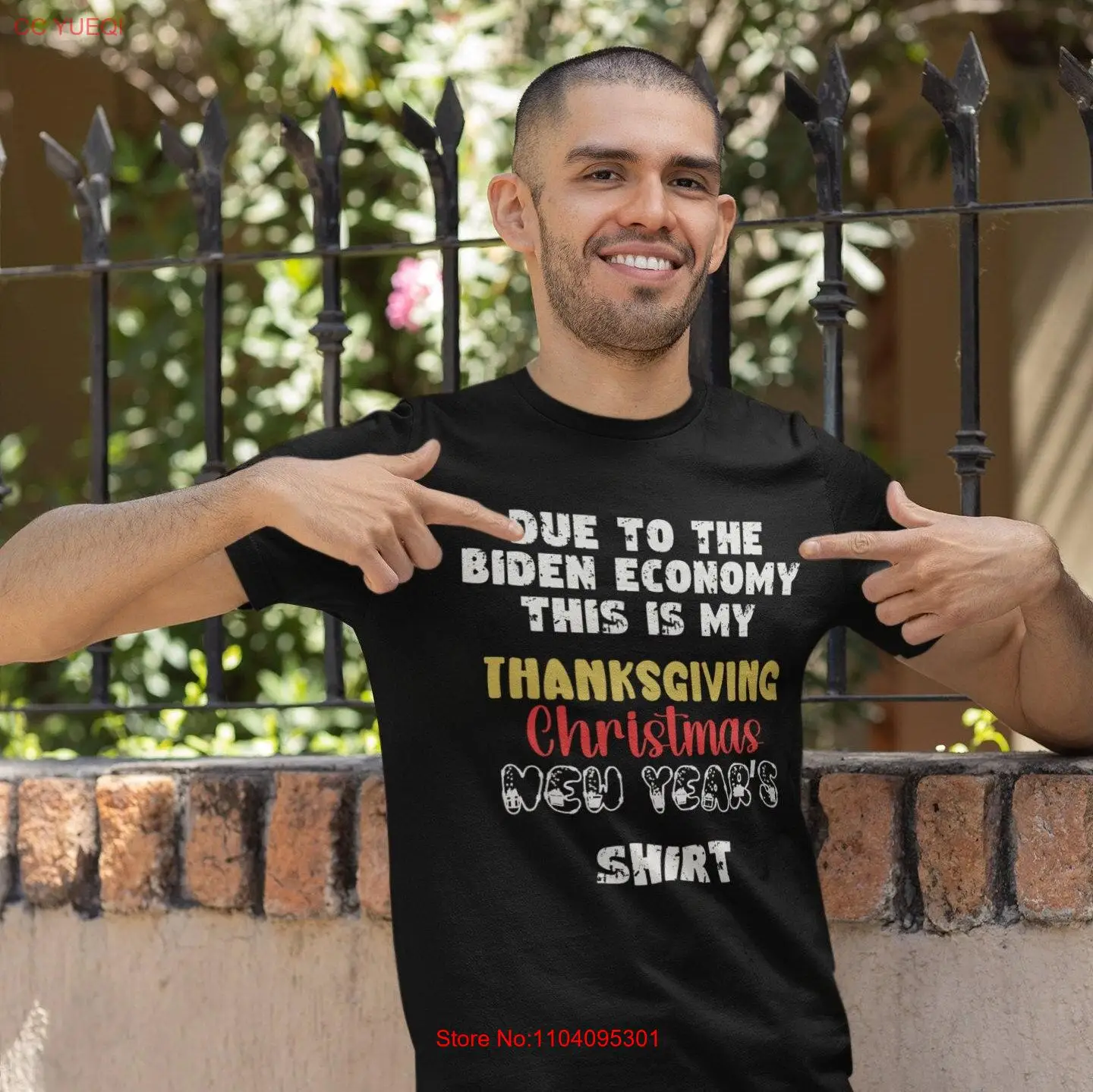 

Due to the Binden Economy This Is My Thanksgiving Christmas New Year's T Shirt Funny Holiday Plus Size Political