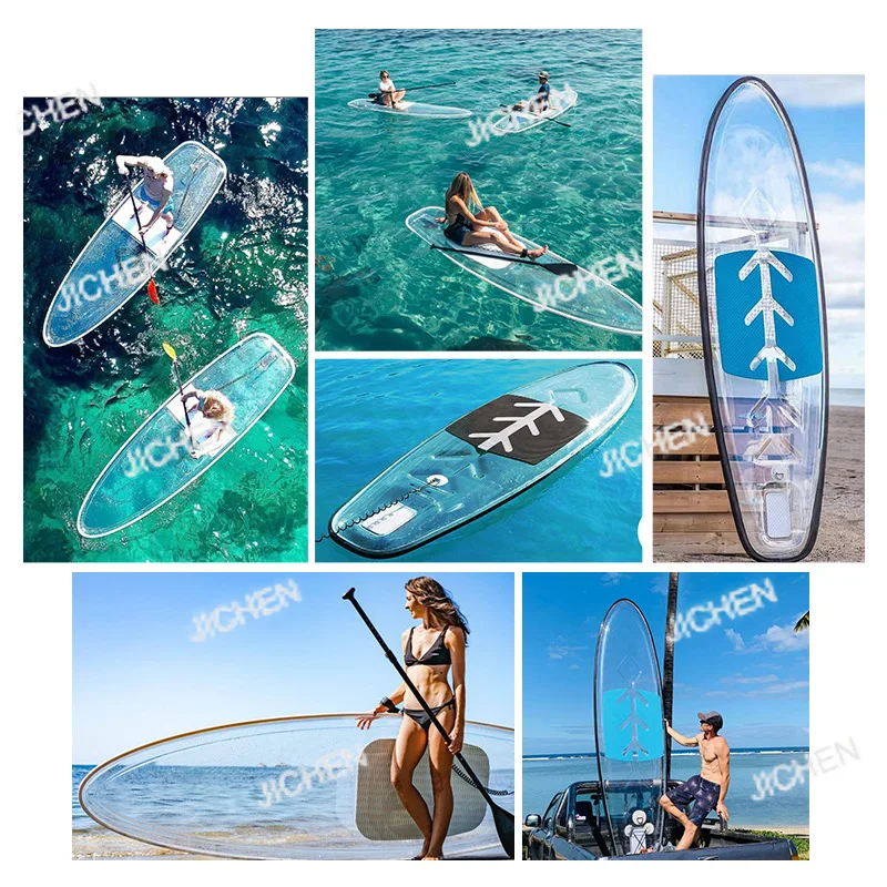 

Прозрачная доска для серфинга, сапборд, водный скейтборд, утолщенная ПВХ-доска для скоростного катания на воде