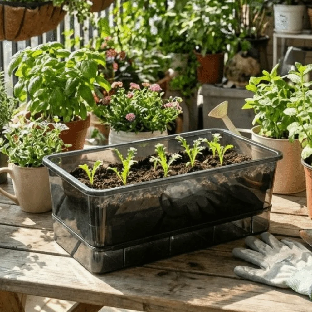 Plastic Hydroponic Plant Pots Self Watering Cultivation Box Seedling Tray Thicken Planting Container Balcony Vegetable Pot