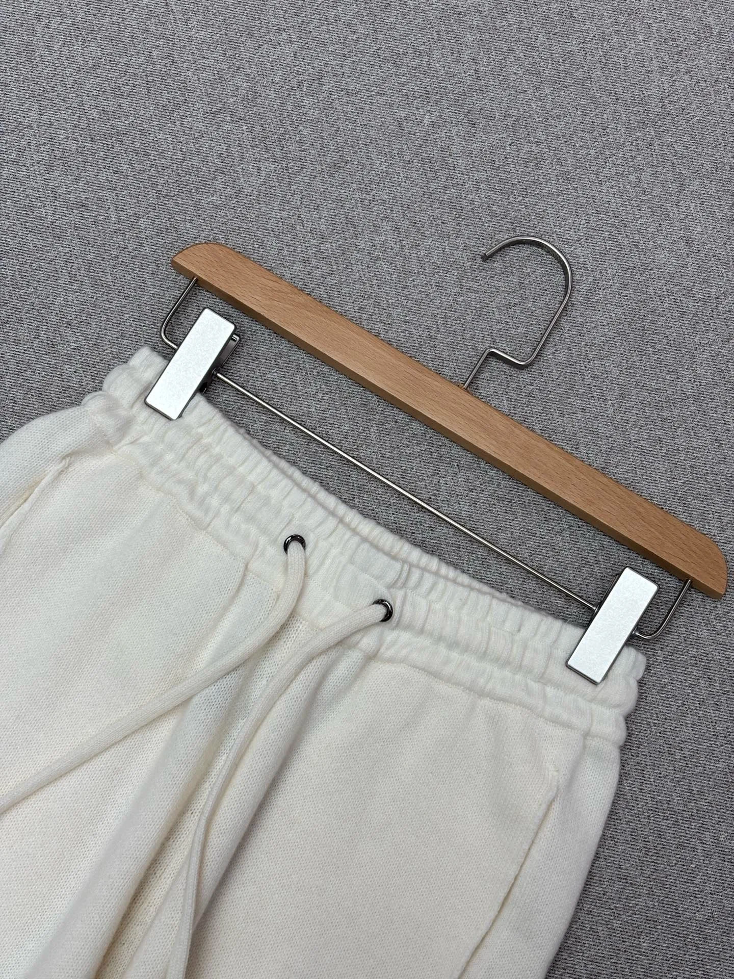 Soft Knit Wide Leg Pants for Women Elastic Drawstring Waist Loose Casual Straight Trousers