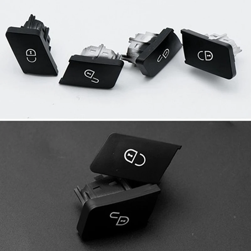 1 Pair Black Door Lock Switch Button Lock Switch 2049058402 For Mercedes-Benz C-Class E-Class GLK-Class W204 W207 W212