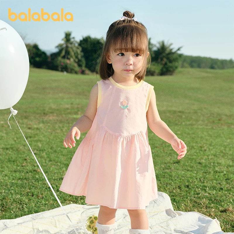

Balabala Girls Dress Infant Princess Dress 2025 Baby Summer New Children Sweet for Stylish Looks