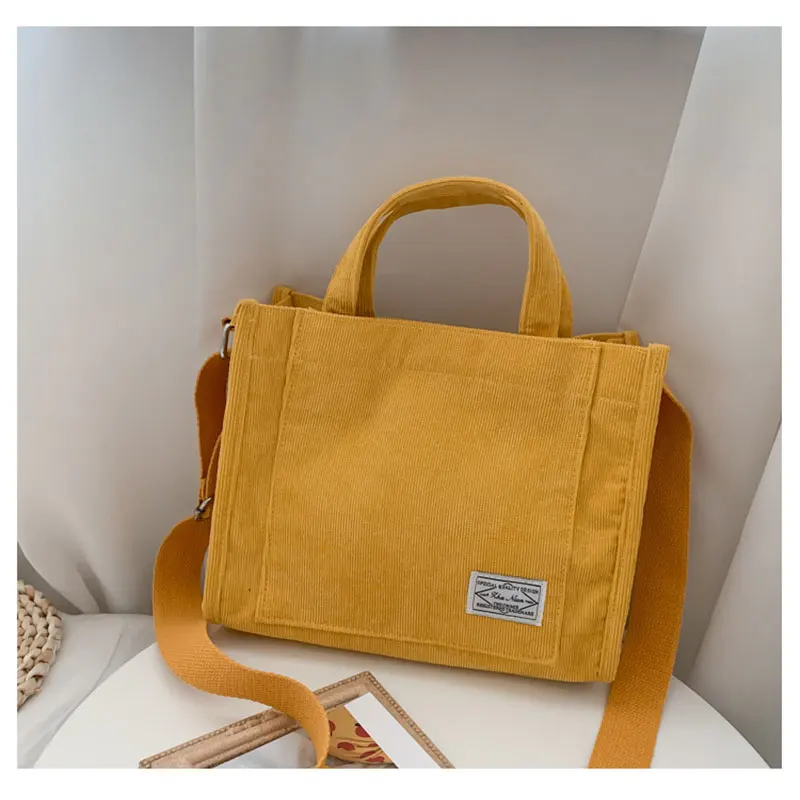 Dames Tas Corduroy Nieuwe Kleine Vierkante Tas Trendy Handtas Enkele Schouder Diagonale Tas