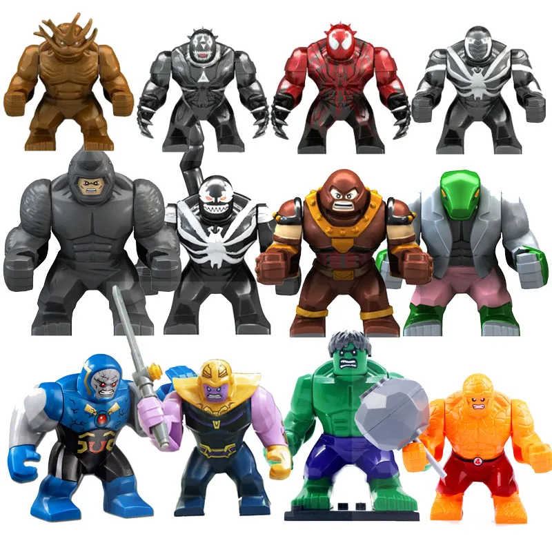 Marvel Mini Building Blocks Toy Superhero Action Figure Hulk Thanos Venom Assembled Building Blocks Toy Handmade Children's Gift