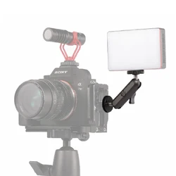 for Camera Monitor, LED Light, Microphone, Tripod ，for DSLR，1/4 Inch Screw, Mini Magic Arm with Two 360° Rotating Ball Heads