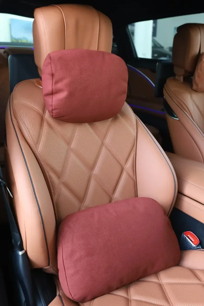 Hochwertiges Nackenstützkissen für den Autositz, weiches, atmungsaktives Kissen, lindert Nackenverspannungen, bequemes Zubehör für den Fahrspaß. – Detail 21