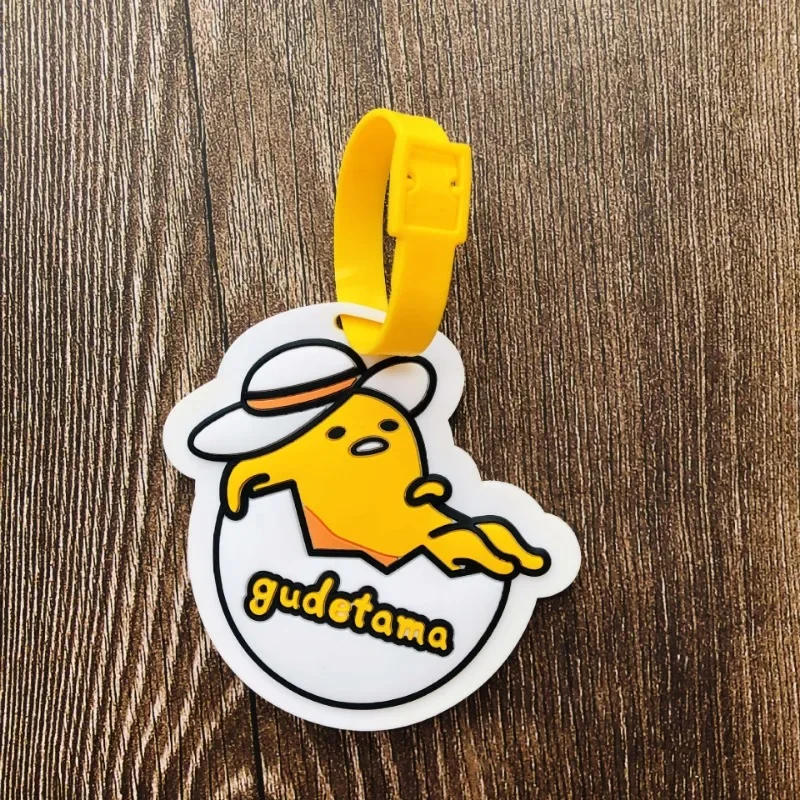 Sanrio Gudetama Travel Accessories Luggage Tag Cartoon Silica Gel Suitcase ID Addres Holder Baggage Boarding Tag Portable Label