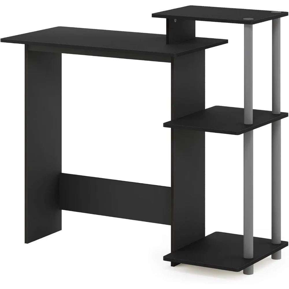 Efficient Home Laptop Notebook Computer Desk with Square Shelves