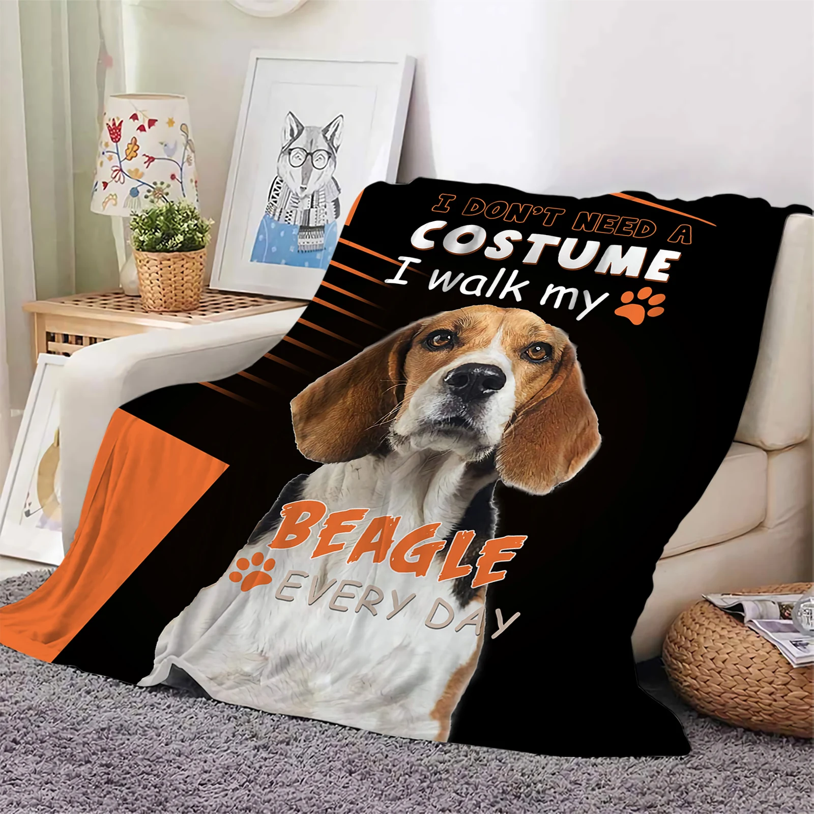 

Beagle Flannel Blankets Fashion Animals 3D Printed Throw Blanket Office Nap Travel Portable Quilt Dropshipping