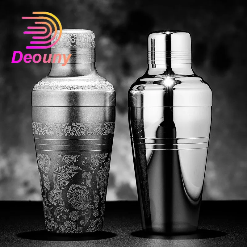 DEOUNY 500ML Stainless Steel Japanese Style Thickened Three-stage Cocktail shaker For Bartender Barman Bar Accessories