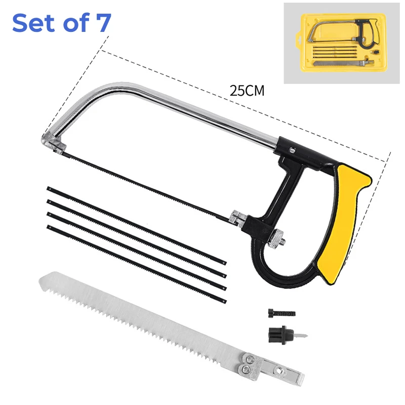 Set of 7/12 Multi Purpose Hand DIY Steel Saw Metal Wood Glass Saw Mini Model Saw Woodworking Metalworking Model Hobby Tool