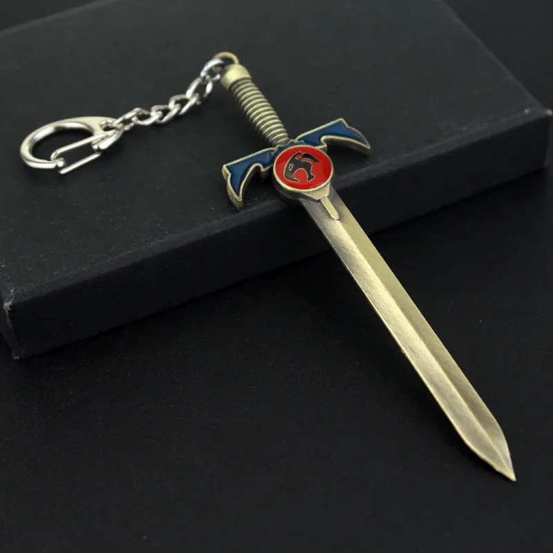 Anime Thundercat Sword Keychain Men Weapon Model Key Chain Key Rings Car Accessories Souvenirs