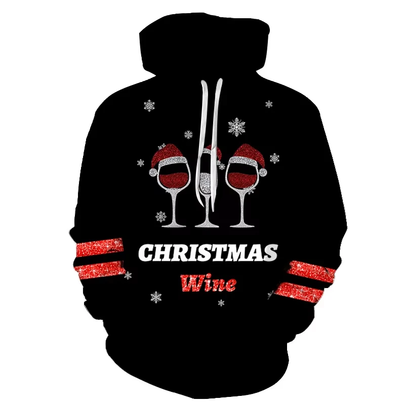 Hot Sell Christmas Men's Fashion Streetwear 3d Printed Christmas Sweatshirt Hoodie Men's Clothing Men's Autumn Oversized Hoodie