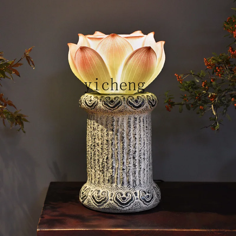 M-b8 Living Room Study Bedroom Decoration Tea Room Lotus Resin Ornament