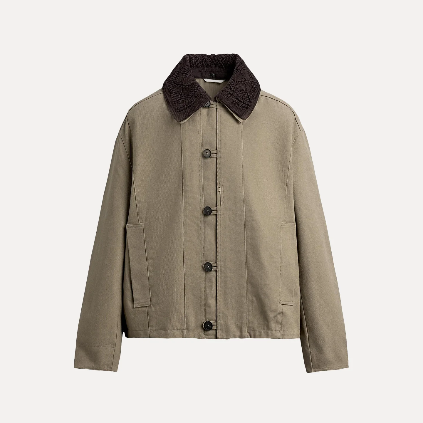 

Faionable Loose Collar Jaet Men's Knitted Patchwork Outerwear Spring Autumn Seasonal Long Sve Youth Sle Z Brand