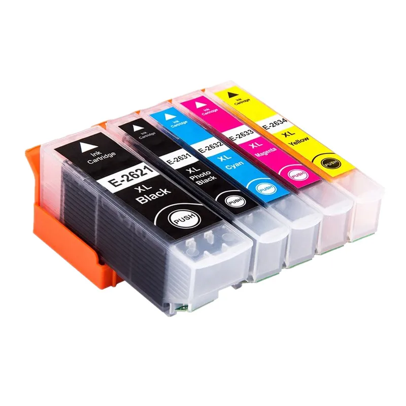 Compatible T2621 T2631 T2634 26XL Ink Cartridge For Epson XP510 XP520 XP600 XP605 XP610 XP615 XP620 XP625 XP700 Printer