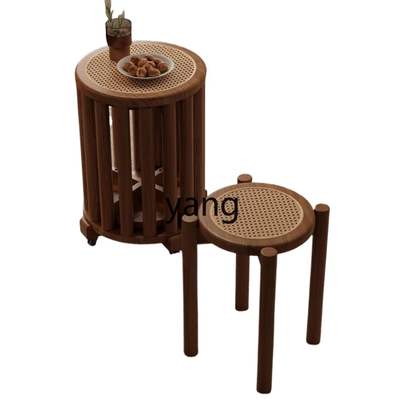 

ZYF stackable solid wood stool household dining table spare four-in-one combination