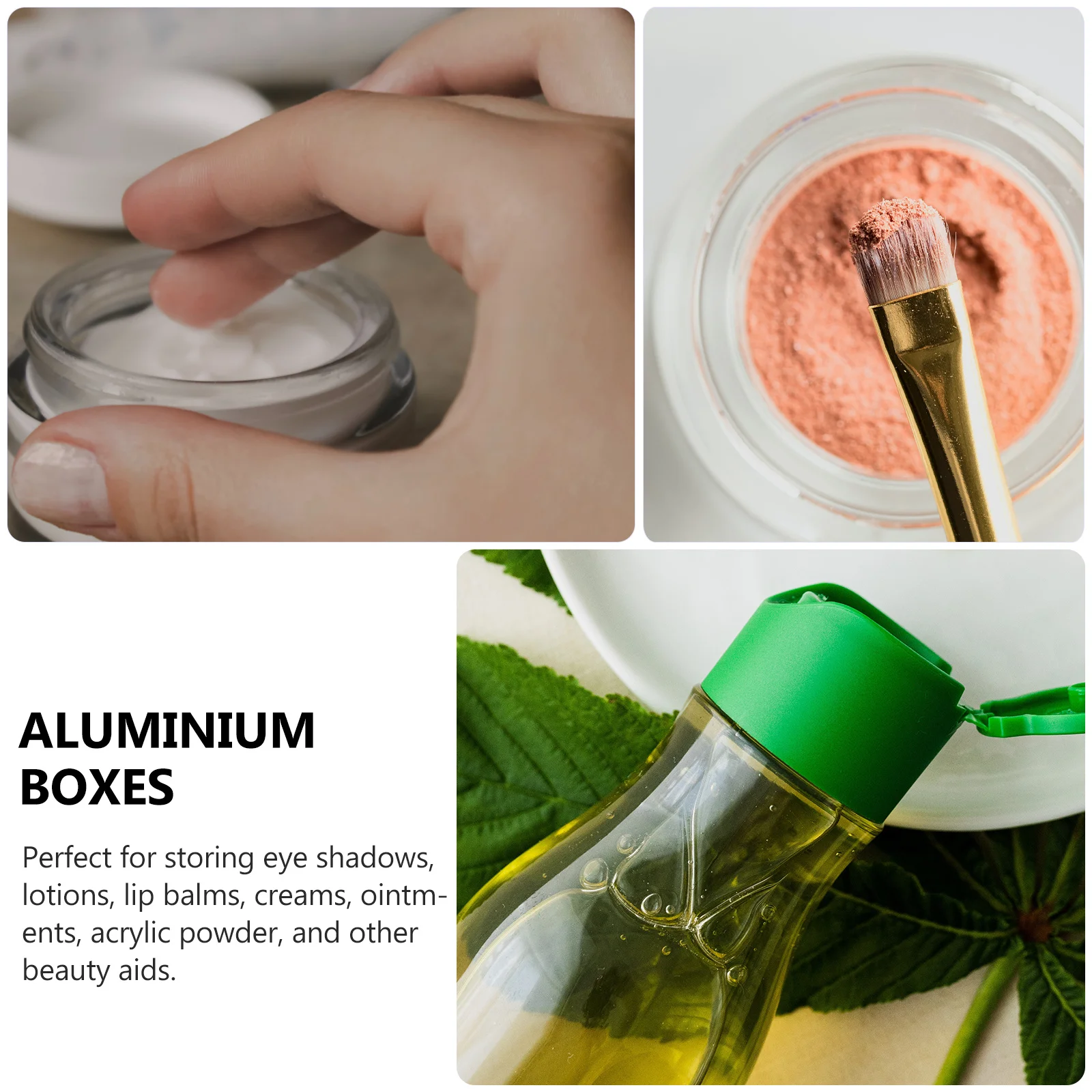 10 قطعة 80 مللي صناديق ألومنيوم فارغة تخزين دائم مانعة للتسرب كريم صغير الجرار قابلة لإعادة الاستخدام حاويات السفر #2