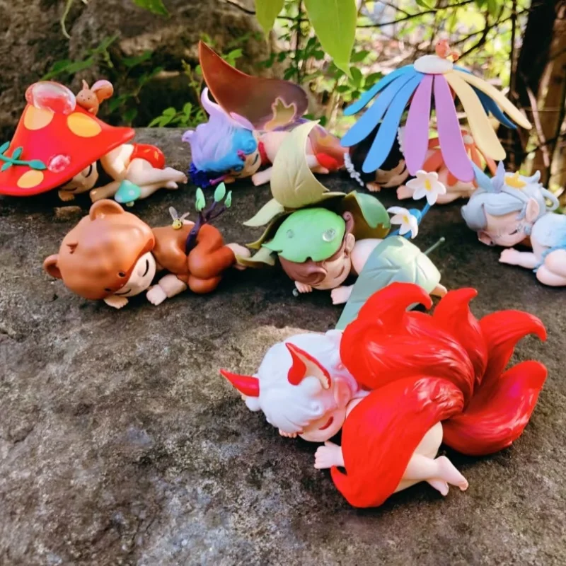 Nowa Seria Figurki Niespodzianki Sleep Elf In The Forest - Urocza Figurka Anime, Ozdoba na Biurko, Model Lalki, Prezent dla Dziewczynki