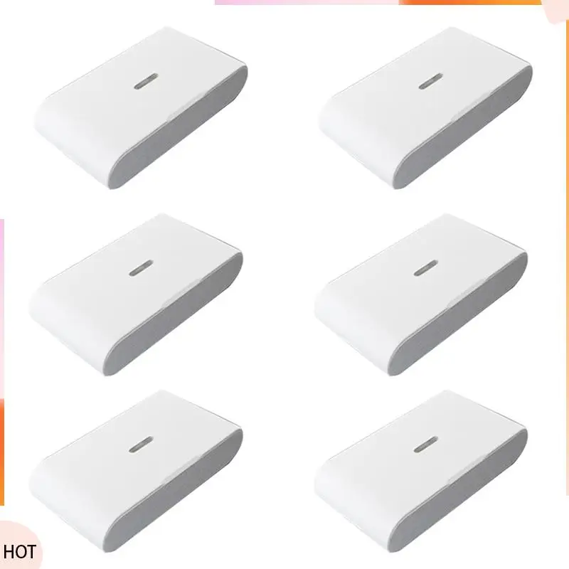 News 6Pcs 433Mhz Wireless Vibration Glass Break Detector, Adjustable Sensitivity, Compatible With Alarm Systems White