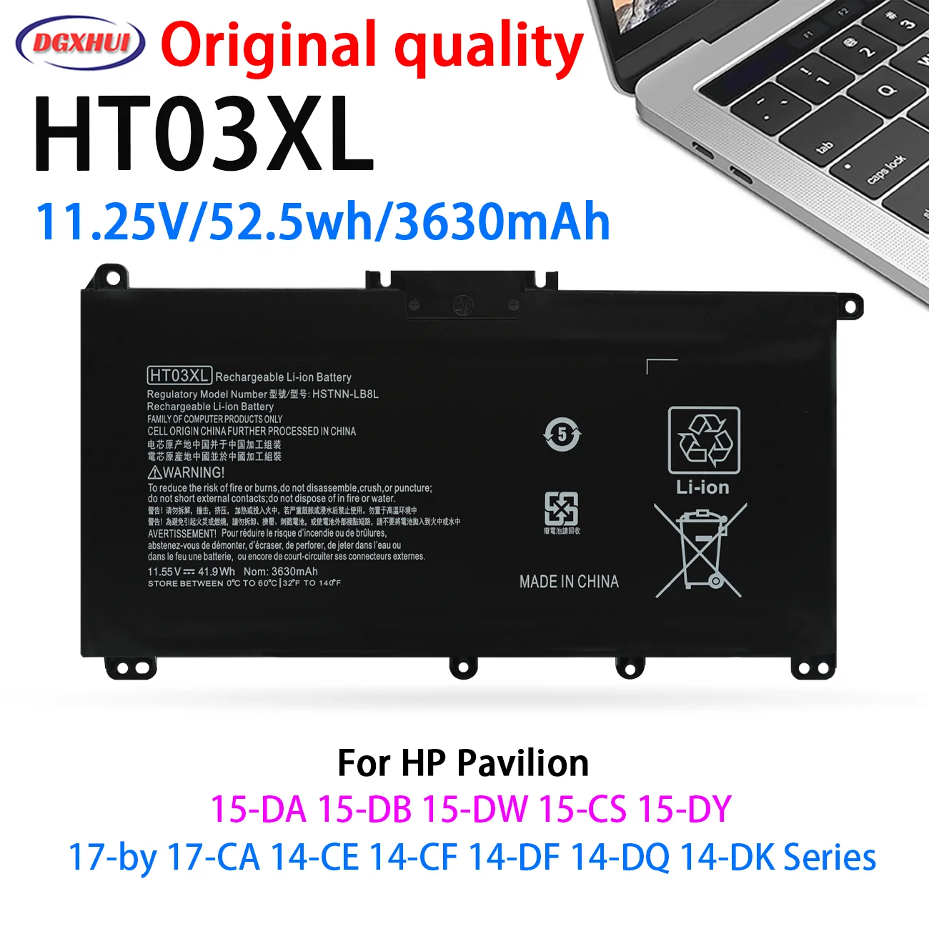 For HP ht03xl l11119 855 laptop battery for hp pavilion 14-CK 14-DF 14Q-CS 15-DA 15-DB 15-DW 17-by 17-CA  250 G7 hstnn-lb8l