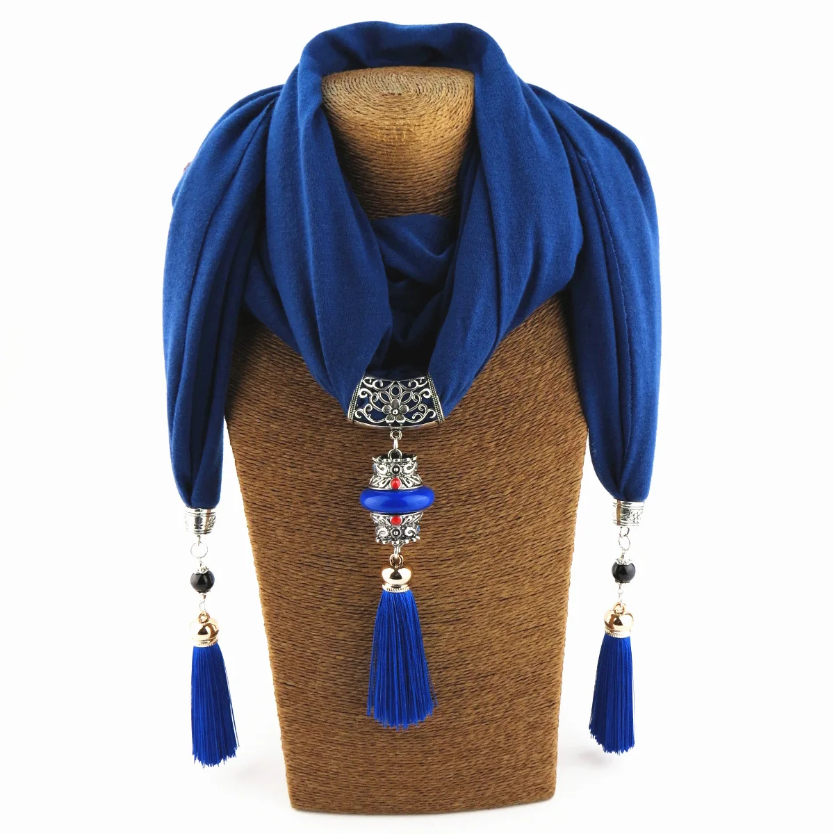 

New Tassel Pendant Scarf Women Long Sacrves with Beads Pashminas Para Mujer Luxury Scarf 40 x 180cm