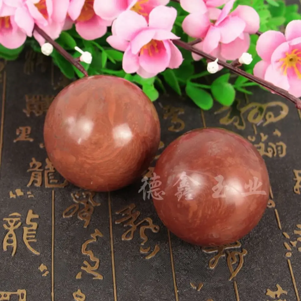 Hand Exerciser Jade Balls Chinese Wellness Therapy Massage Stones Natural Mineral Spheres Relaxation Grip Training