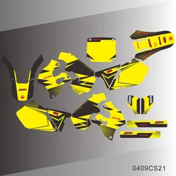 For SUZUKI RM 125 250 RM125 RM250 1996 1997 1998 Graphics Decals Stickers Motorcycle Background Custom Number Name