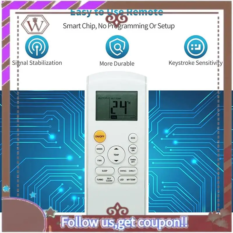 Новейший 2X сменный пульт дистанционного управления для кондиционера Midea RG57A7/BGEF RG57A6/BGEFU1 CR166-RG57A6EU-6 RG57B2/BGE RG57/BGE