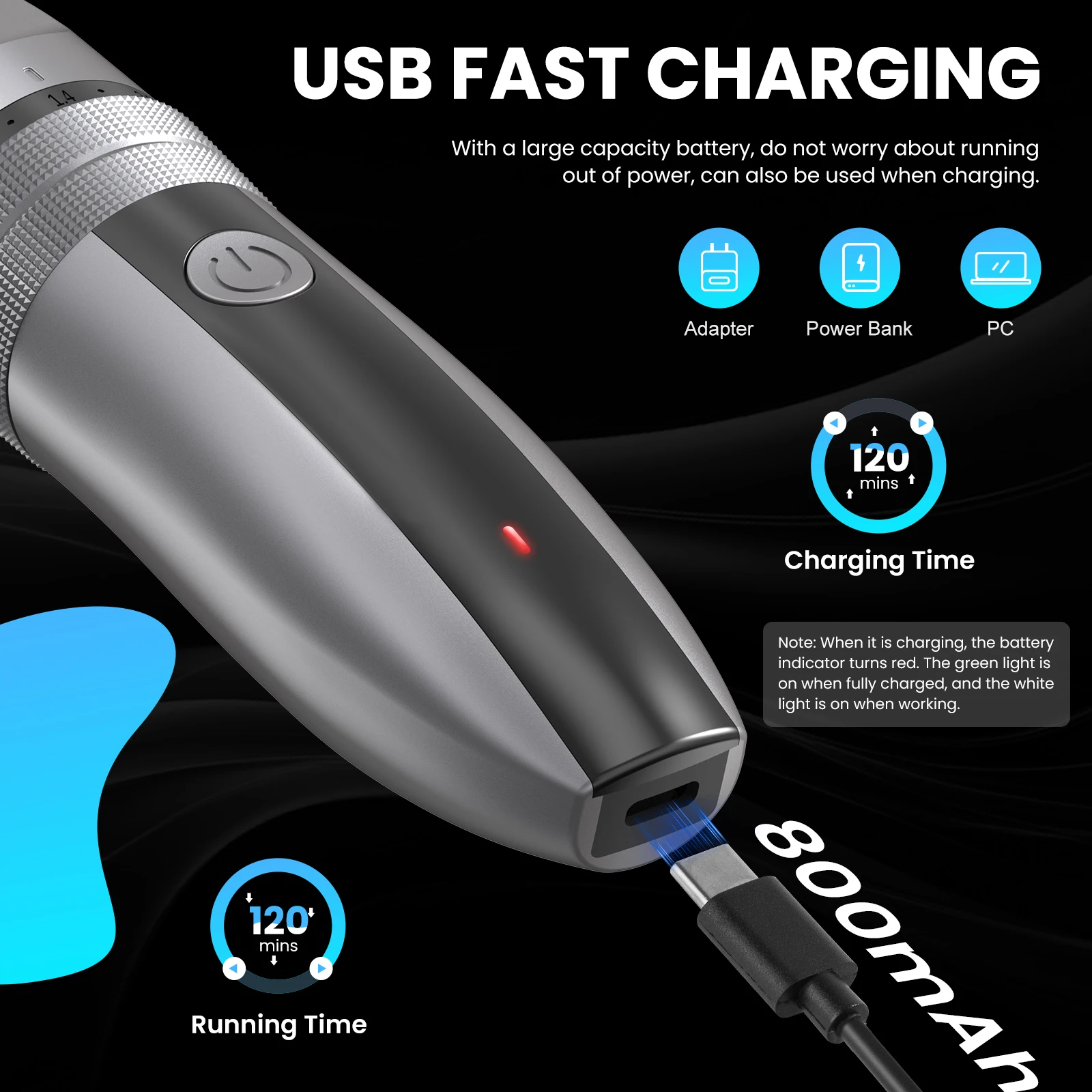 Cortapelos eléctrico para hombres, Kit profesional de 5 engranajes, máquina de corte de pelo ajustable para adultos y niños, recortadores de pelo