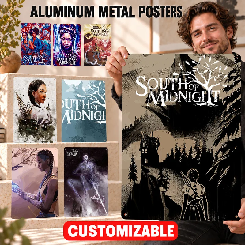 South Of Midnight Game Textured Metal Posters Customized Aluminum Sign Southern Gothic Fantasy Wall Art For Gaming Room Fan Gift